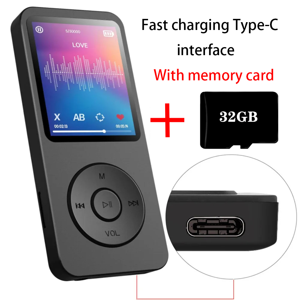 Audio Music Interface - MP3-плеер Интерфейс Type-C Порт быстрой зарядки