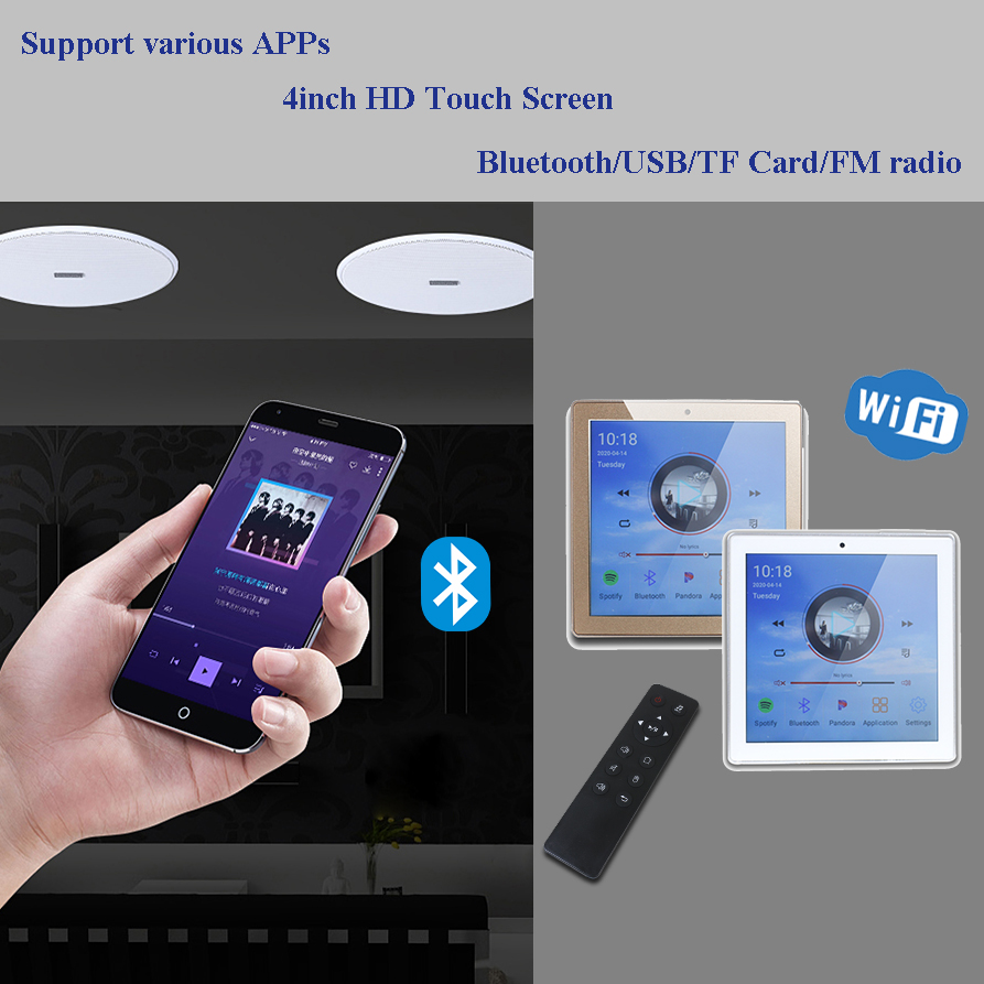 Audio Music Online - Настенный усилитель, цифровой Wi-Fi Bluetooth контроллер