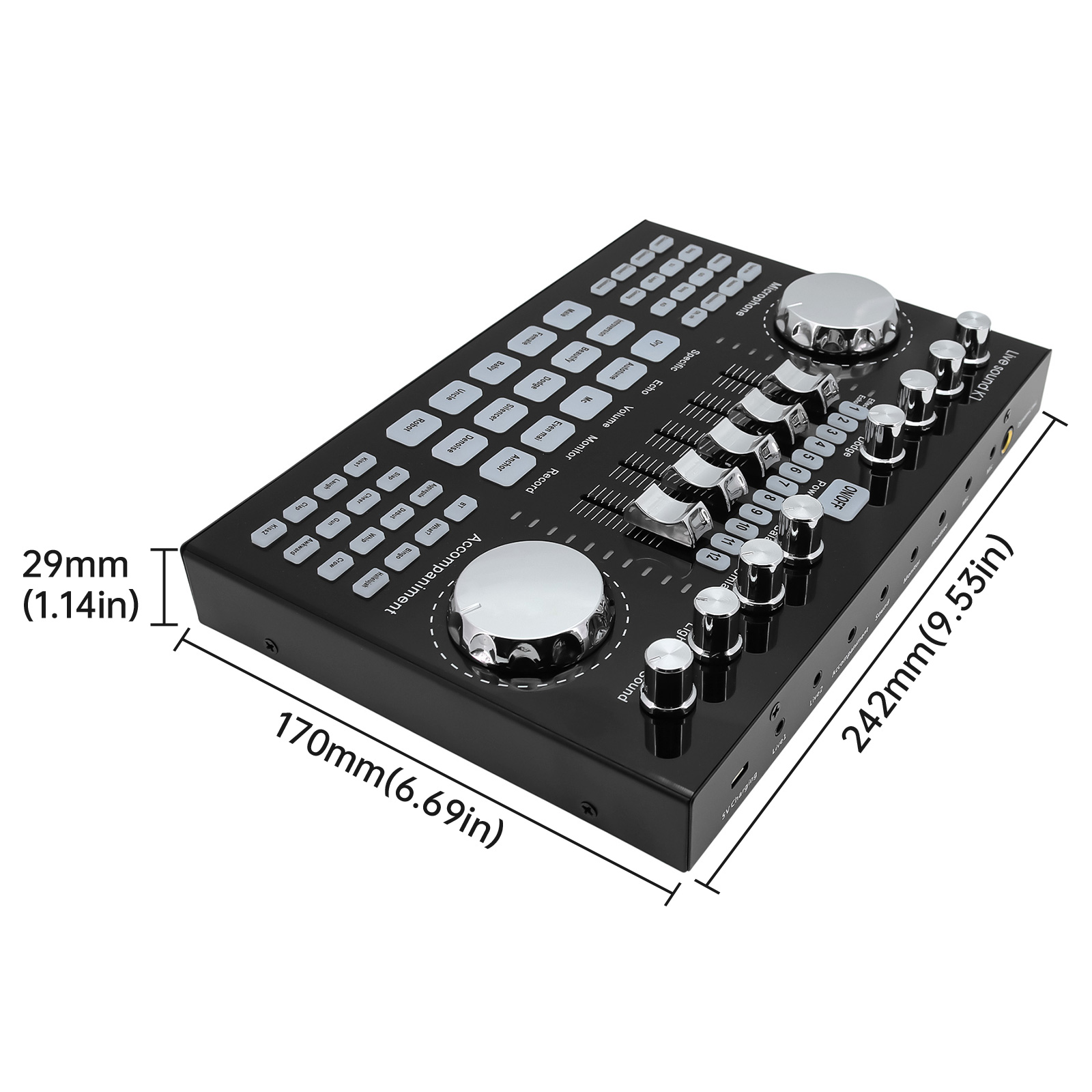 Audio Music Changer - Аудиомикшер K1, звуковая карта для мобильного