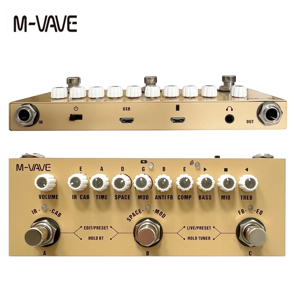 Audio Music Interface - M-vave Cube BABY перезаряжаемая педаль нескольких