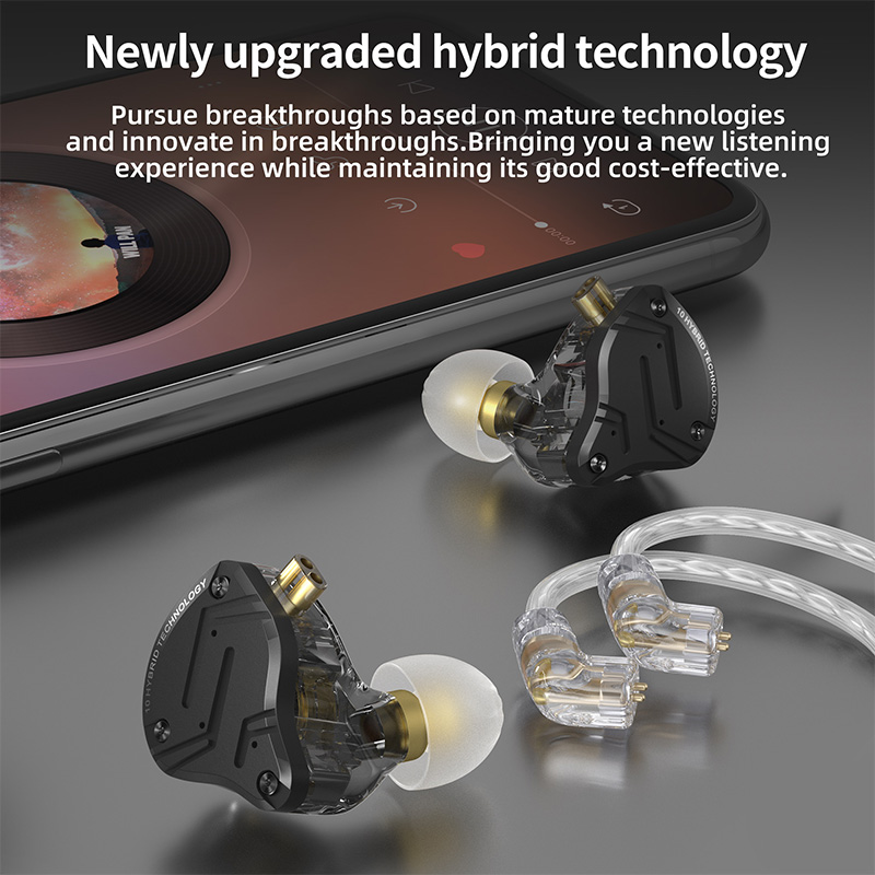 Наушники KZ ZS10 Pro X 4BA 1DD – обзор и цена In Ear Monitor Iem