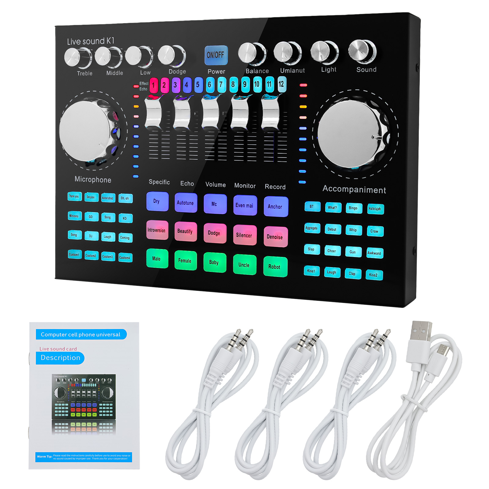 Аудиомикшер K1, звуковая карта – обзор и цена Audio Music Changer